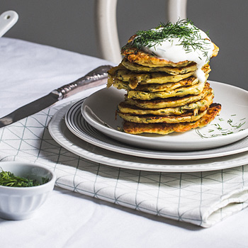Zucchini Pancakes with Mint