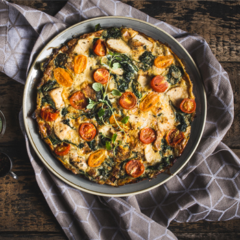 Chicken and spinach frittata 
